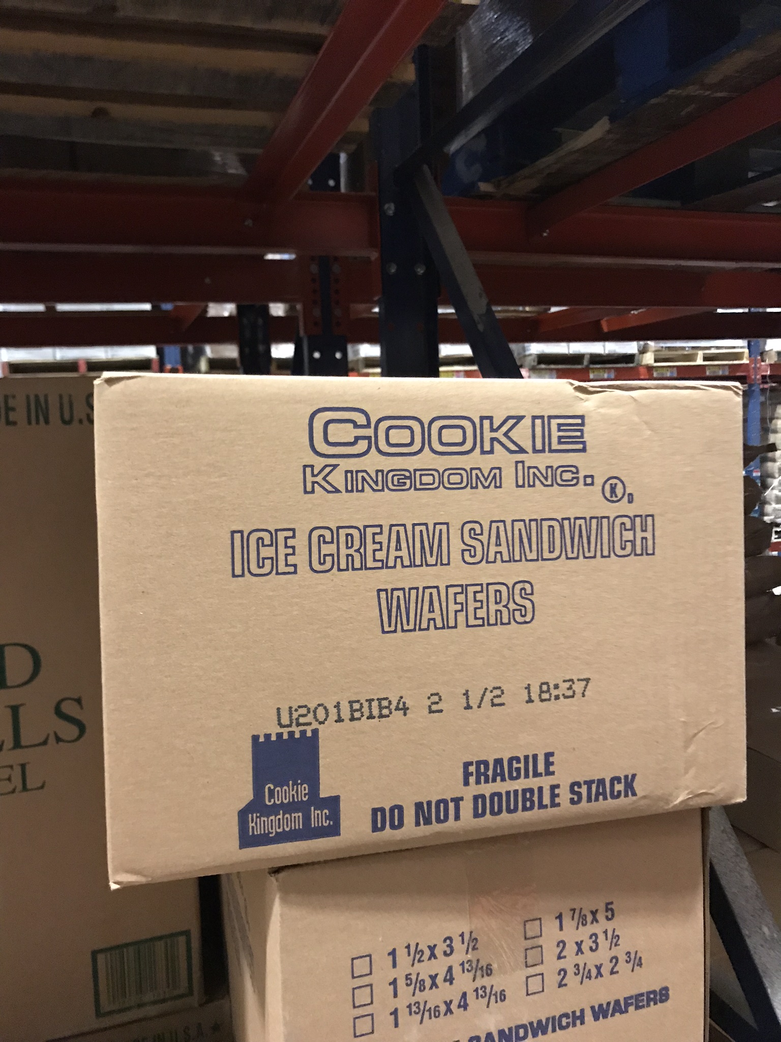  HONEY GRAHAM ICE CREAM WAFER COOK/KING 20/50 CT 34224